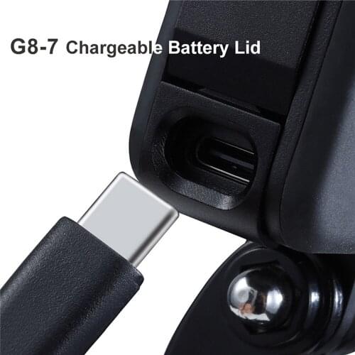 Camera Chargeable Battery Lid for GoPro Hero Black 8 Door Battery Cover G8-7 Type-C Charging Port for GoPro Hero Black 8 Camera