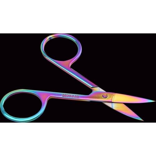 1Pc Colorful Stainless Steel Eyebrow Scissor MakeupTrimming Beauty Makeup Facial Hair Remover Manicure Scissor Nail Cuticle Tool