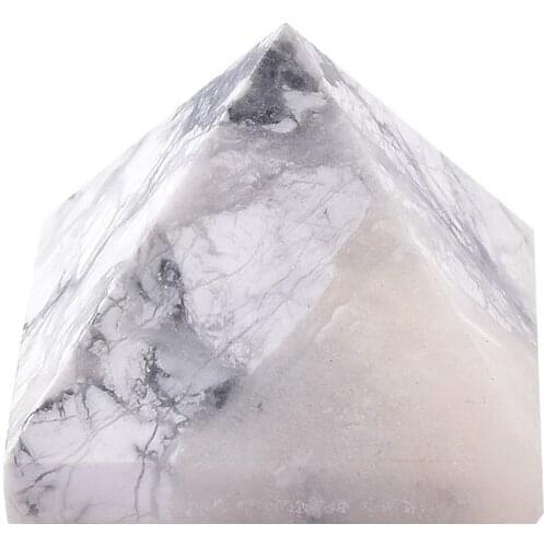 1PC Natural Crystal Pyramid White Turquoise Energy Stone Reiki Ore Mineral Crystal Point Home Decor Handmade Crafts Of Gemstone