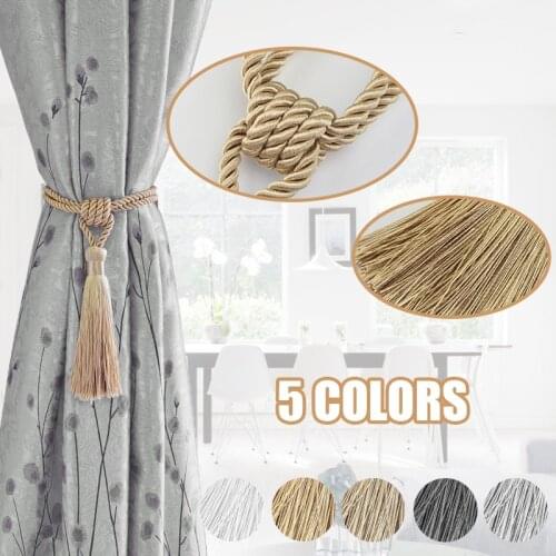 1PC Curtain Tiebacks With Tassel Curtain Clips Rope Tie Backs holdbacks Home Accessories Decorative