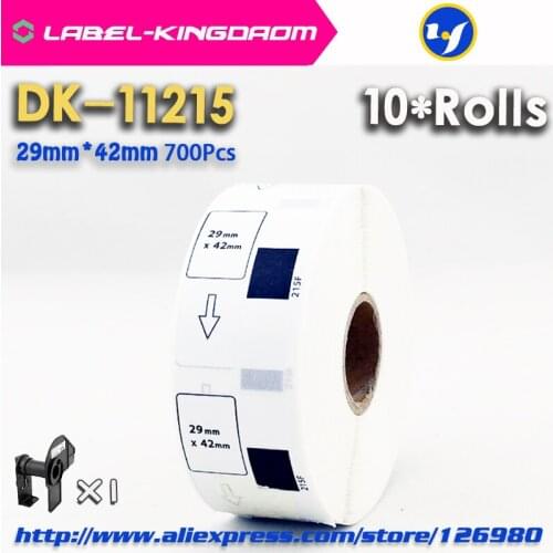 10 Refill Rolls Compatible DK-11215 Label 29mm*42mm 700Pcs Compatible for Brother Label Printer QL-700/720 White Paper DK-1215