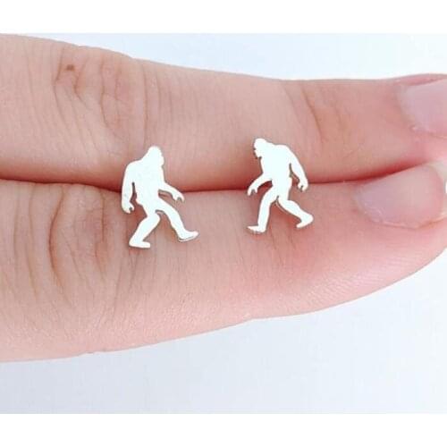12pair stainless steel Sasquatch bigfoot earring
