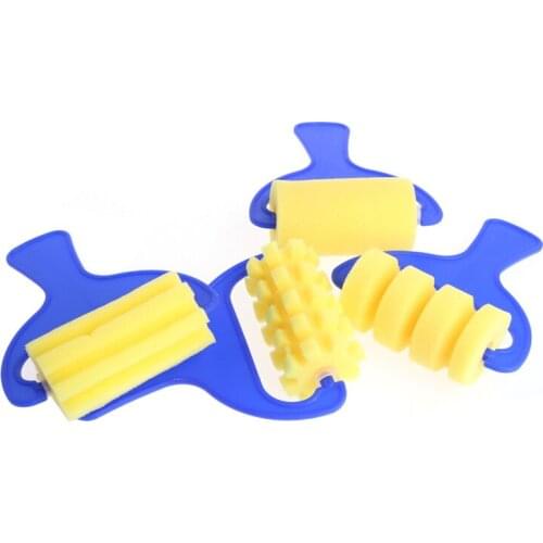 4Pcs Sponge Paint Roller DIY Kid Child Painting Tool Toy Preschool Art Activity F3ME