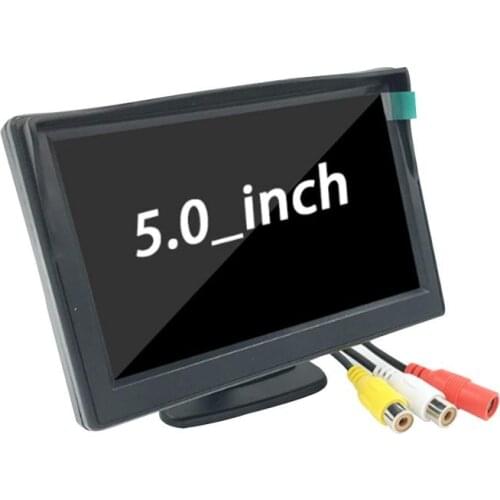 5 inch desktop stand HD LCD monitor reversing image two-way AV LCD screen sucker Rear View Instrument Car Monitor