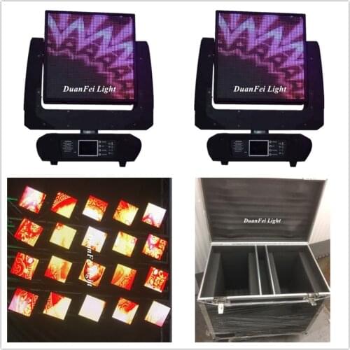 6pcs+Flycase) Stage Disco DJ KTV Bar Nightclub Full Color P5 64*64 Dots Pixel Moving Head LED Display Video Matrix Panel Screen