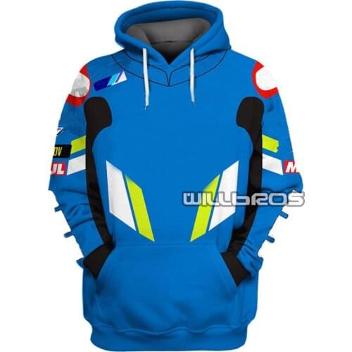 Free Shipping Cotton Hoodie For Suzuki Mountain Bicycle Offroad Riding Sweatshirt Mens Blue Sweater