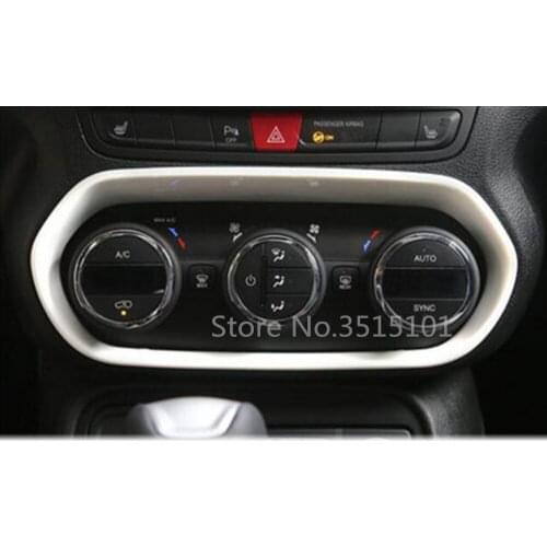 For Jeep Renegade 2016 2017 2018 2019 2020 Car ABS Air Condition Volume Temperatur Button Control Outlet Stwich Trim Frame Lamp