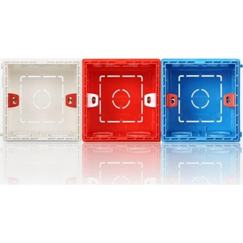 Atlectric Mounting Box Cassette Switch Socket Junction Hidden Concealed Internal Type 86 White Red Blue Box