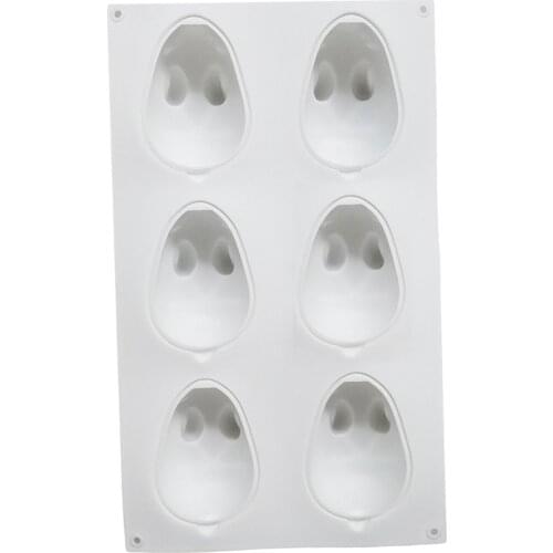 6 Cavity Bunny Shaped Cake Mold for Baking Cheesecake, Chocolate Muffins And Meat