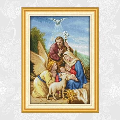 Angel landing Paintings Cross Stitch Printed Canvas DIY Hand Made Embroidery Sets for Needlework DMC Cotton Thread Crafts