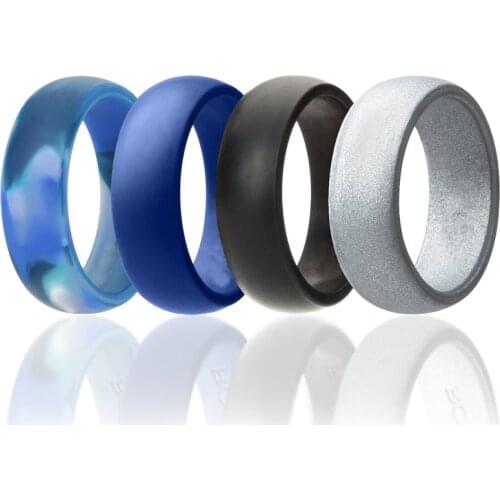 8mm Multi Color Cool Popular 5 6 7 8 9 Size 12 Environmental silicone Female Ring For Women man Camouflage Finger Jewelry