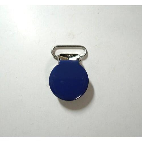 25pcs 20mm 3/4" #7 NAVY BLUE Round Pacifier Clips
