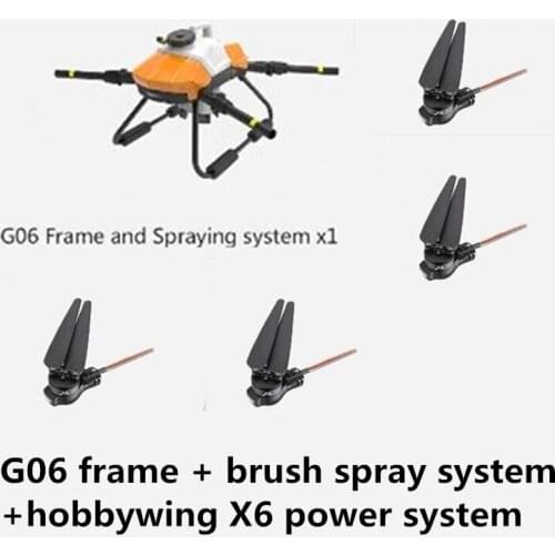 EFT G06 Four-axis 6L 6KG RC Agriculture drone frame with Spray System hobby wing x6 power system kit