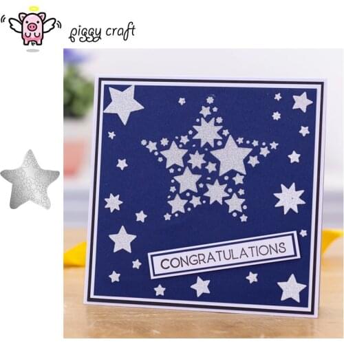 Piggy Craft metal cutting dies cut die mold Stars background Scrapbook paper craft knife mould blade punch stencils dies