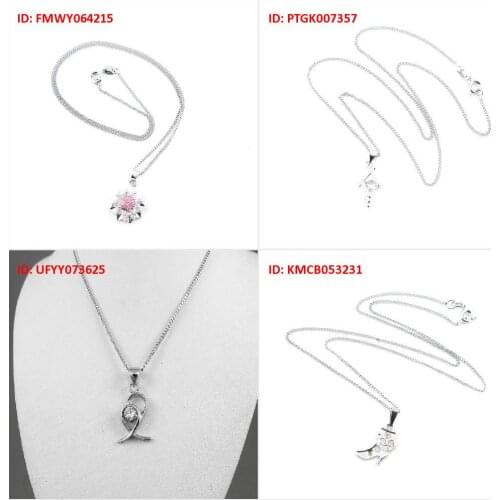 Fashion Jewelry Necklace Pendent Red Rhinestone Flower Bud White Rhombic Lozenge Letter Q Zircon Rhinestones Boot