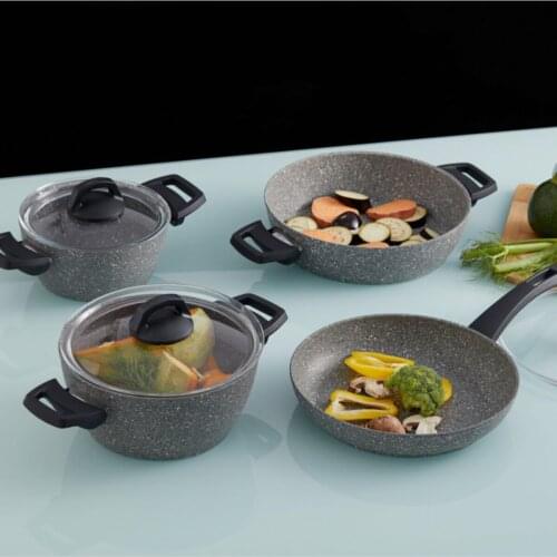 Gris Bio Granite 7 Piece Cookware Set
