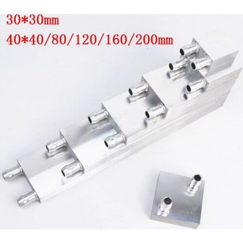 Water Cooling Plate 40*40/80/120/160/200mm 30*30mm DIY Model ESC/Motor/Battery/Electronic Accessories Water-cooled Heat Sink