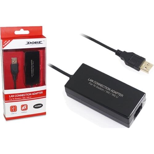 Lan Connection Adapter Wired USB Ethernet Network Card 100Mbps(100M) USB 2.0 for Nintend NS Switch/Wii/Wi iU Console RJ-45 Jack