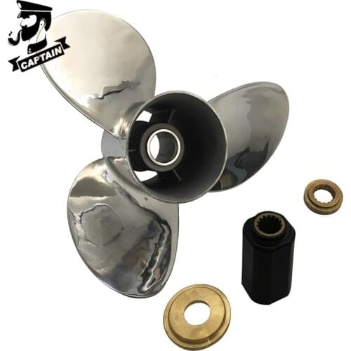 Captain Propeller 15X15 Fit Mercury Outboard Engines 90HP 135HP 220HP 250HP Stainless Steel 15 Tooth Spline RH 48-898990A46