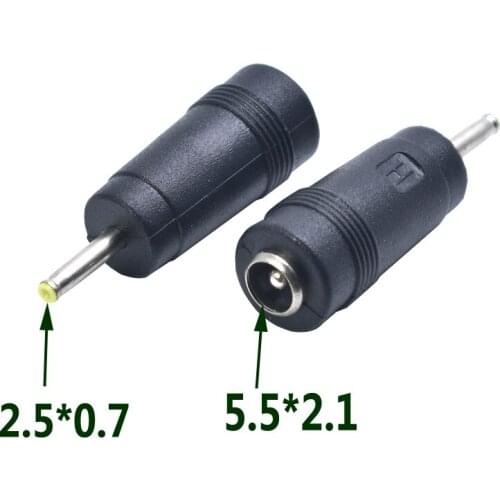 5.5 x 2.1 mm female to 2.5 x 0.7 mm male DC Power Connector Adapter Laptop 5.5*2.1 to 2.5*0.7 mm