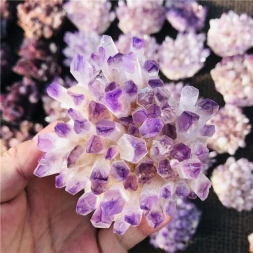 280-300g Rare natural purple crystal cluster mineral specimen wedding decoration Reiki healing specimen home decoration