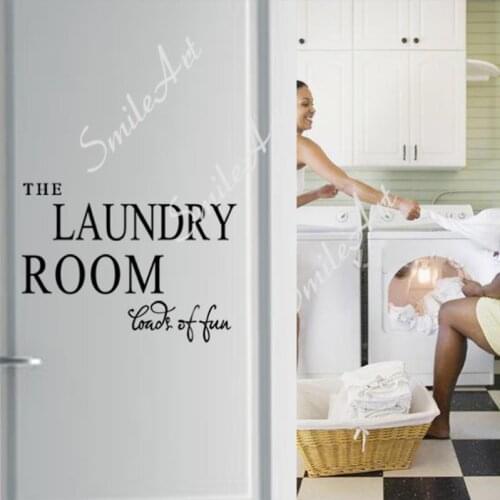 Romantic Laundry Room Stickers Wall Sticker Removable Wall Stickers Diy Wallpaper For Home Decor Pvc Home Decoration Accessories
