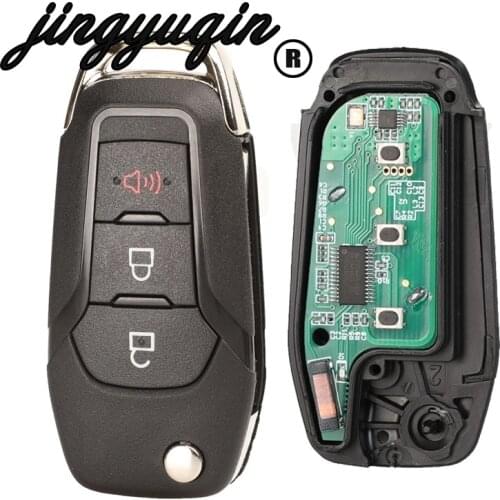 Jingyuqin Smart Remote Flip Key Keyless Entry Fob For Ford Fusion 2013-2016 3Buttons 315MHz FCC ID: N5F-A08TAA 5923667