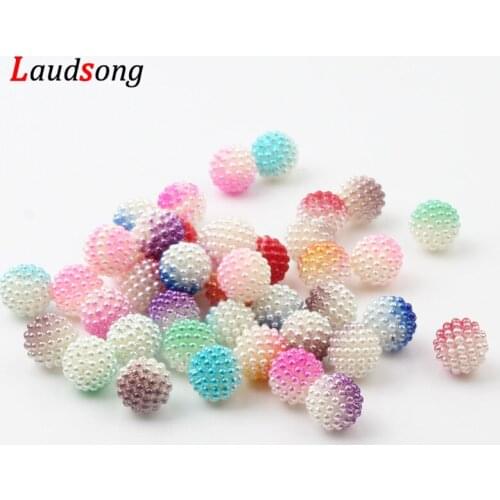 100pcs 10mm Blend Color Acrylic Imitation Pearl Beads Fit Europe Beads For Jewelry making DIY