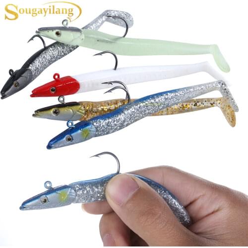 Sougayilang 5pcs Artificial Fishing Lures 23g 10.2cm Fishing Soft Baits Fake Bait Carp Fishing Lures Fishing Tackle