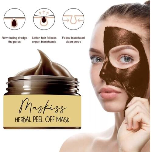Herbal Tearing Mask Peel Mask Oil Control Blackhead Remover Peel Off Dead Skin Clean Pores Shrink Facial Skin Care Mask TSLM2