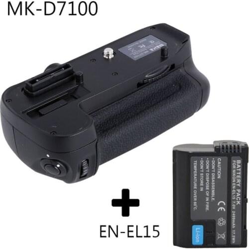 Meike Vertical Battery Grip Holder for Nikon D7100 D7200 as MB-D15 + EN-EL15 battery
