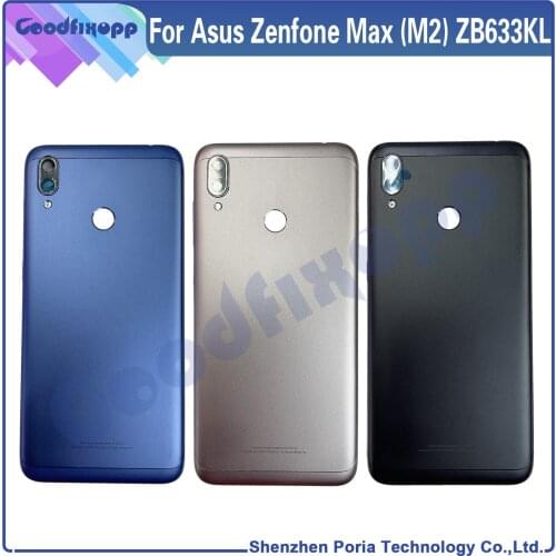 For Asus Zenfone Max (M2) ZB633KL Battery Back Cover Rear Case Cover Rear Lid For Zenfone Max M2 X01AD X01BD Parts Replacement