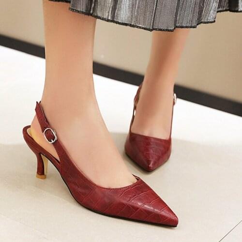 AIWEIYi Women Sandals Pointed Toe Sling Back High Heels Gladiator Sandals With Buckle Strap Black Yellow Spring Summer Shoes