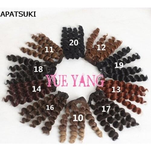 1pc DIY Doll Hair For Blythe 1/6 Doll Hairs For 1/6 1/4 1/3 BJD Doll DIY High-temperature Wire Handmade Curly Wigs Hair