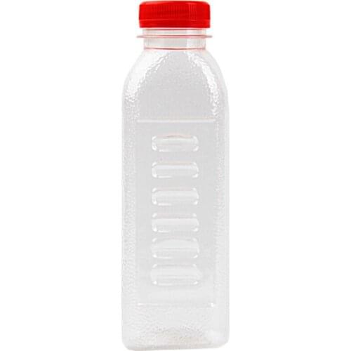 10Pcs 400Ml Disposable Plastic Empty Bottles Transparent Bottles with Scale