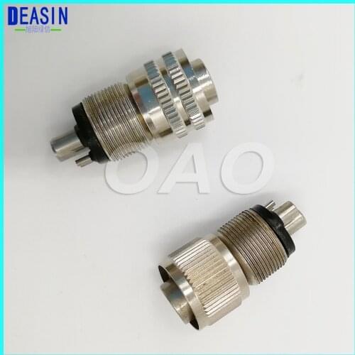 2PCS Dental High Speed Handpiece change from 2 to 4 hole Adapter Changer Tube