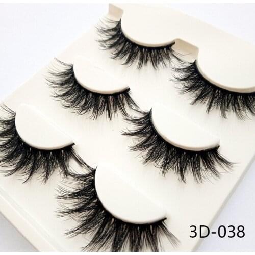 3Pairs Reusable 3D Thick Cross Thick Long False Eyelashes Voluminous Wispy Handmade Eye Lashes Extension Makeup Beauty Tools