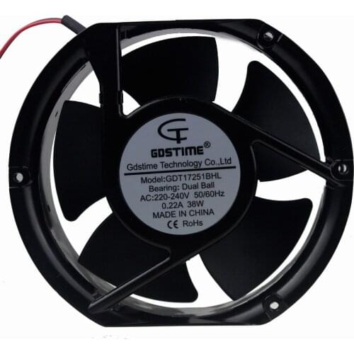 3PCS Gdstime 170mm Fan AC 220V 240V Axial 17251 Industrial Case Cooling Fans