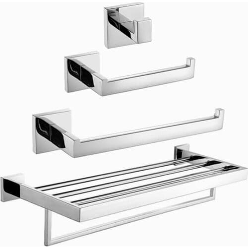304# Stainless Steel Bathroom Set,paper holder,towel ring,robe hook,Towel Bar,bathroom hardware sets SM066