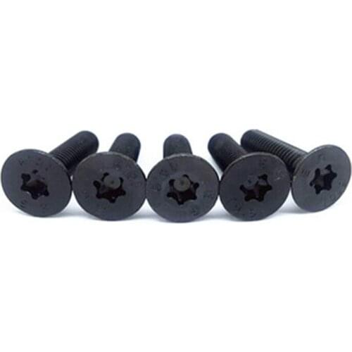5Pcs M8 10.9 grade alloy steel Torx T&TX Plum blossom hole Flat Countersunk head Screws high strength Screw bolt 12mmm-40mm L