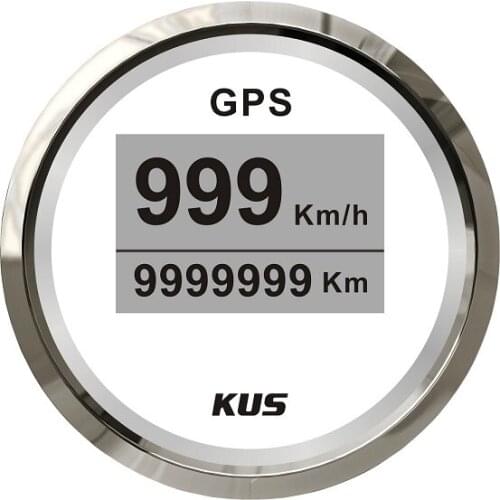 52mm KUS digital GPS speedometer 0-999KMH with mating antenna for car, truck, motorcycle