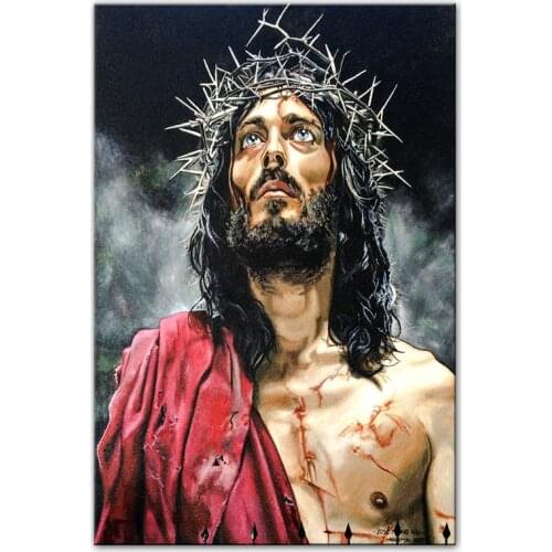 Abstract Jesus Canvas Paintings On The Wall Posters And Prints Portrait of Jesus Wall Pictures For Living Room Wall Decoration