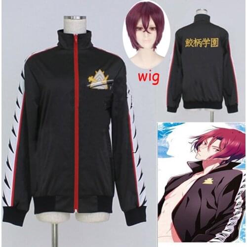 Free! -Iwatobi Rin Matsuoka Swimming Club Jacket Deluxe Edition Uniform Jacket Coat Suit Cosplay Costume High School Sport Wear