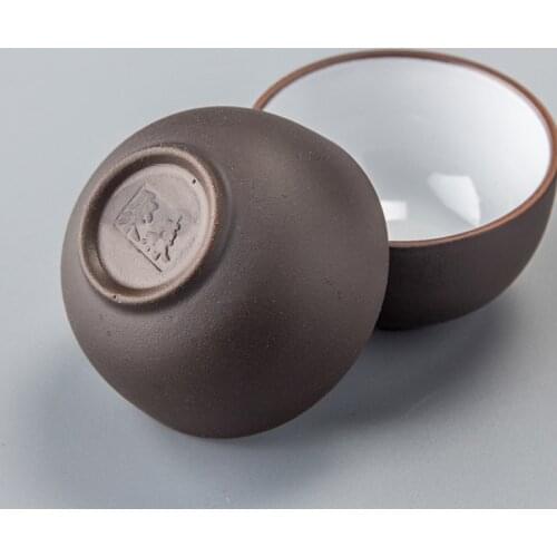 Purple Clay Tea Cup Chinese Teacup ZiSha Travel Tea Cups Set Green Tea Bowl Ceremony Taste Master Cup Home Teaware Copo Xicara