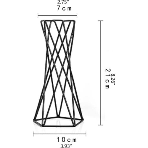 G32A Nordic Air Plant Holder Metal Flower Pot Stand Geometric Iron Tillandsia Holder