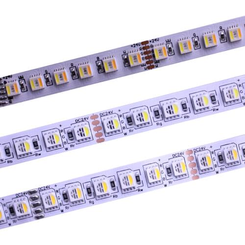 12MM PCB RGBCCT RGBWW 5 IN 1 4 IN 1LED Strip 5050 DC12V/ 24V Flexible Light RGB+White+Warm White 5 color in 1 LED Chip 96 LEDS/m