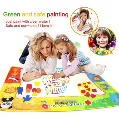 120*90cm Big Size Drawing Toys Water Drawing Mat Painting and Writing Doodle With Magic Pen Non-Toxic Drawing Board for Kids