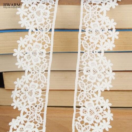 10yard 5cm lace fabric ribbon wedding decoration for home gift african single-sided milk silk water-soluble embroidery lace