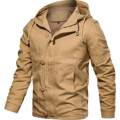 QSuper Autumn And Winter Men Jacket Hooded Solid Mens Coats Zipper And Single Breasted Windbreak Male Brand Clothing