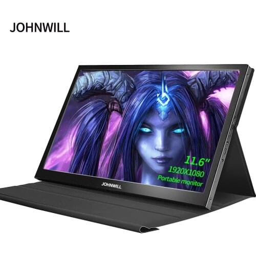 11.6″ portable monitor 1920X1080 gaming monitor compatible computer monitor for ps4 switch xbox one laptop phone raspberry pi